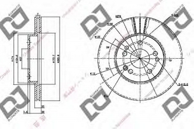 DJ PARTS bd1118 -  Тормозной диск